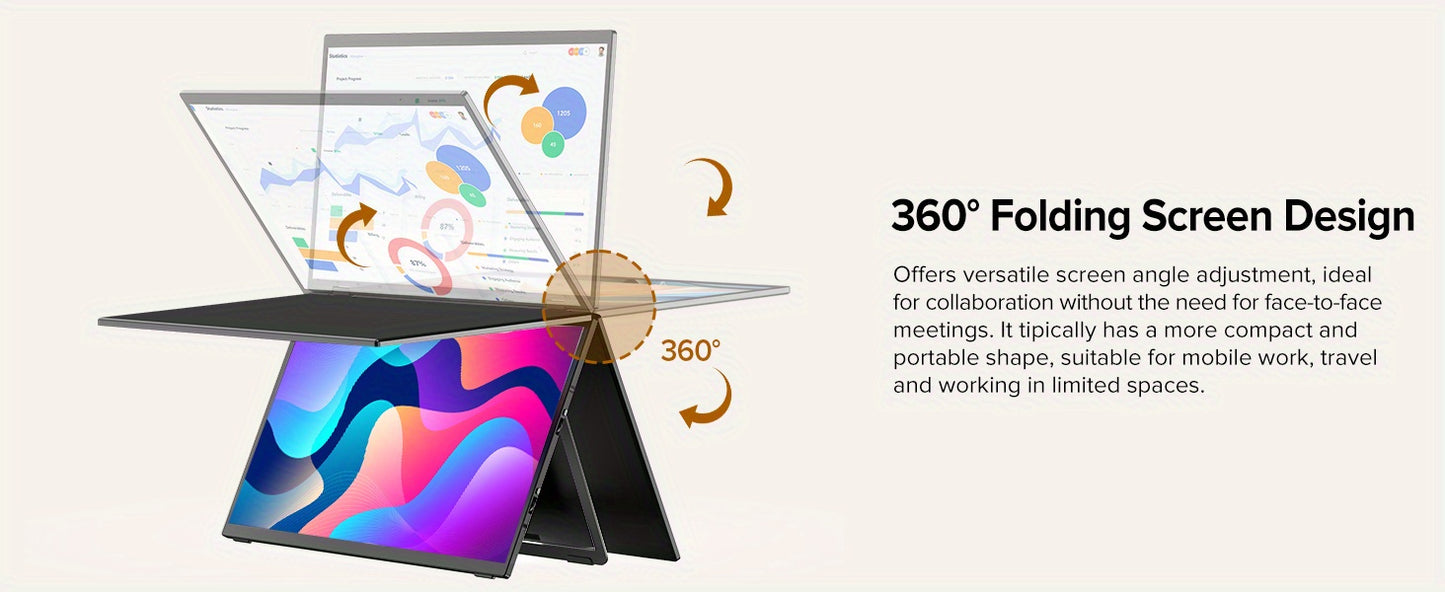 23.8-inch Dual Portable Monitor with Full HD Display