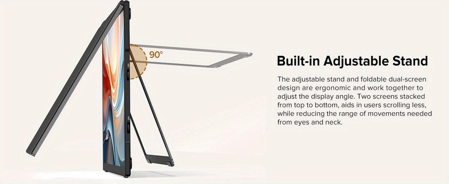 23.8-inch Dual Portable Monitor with Full HD Display