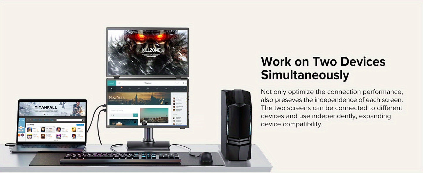 23.8-inch Dual Portable Monitor with Full HD Display