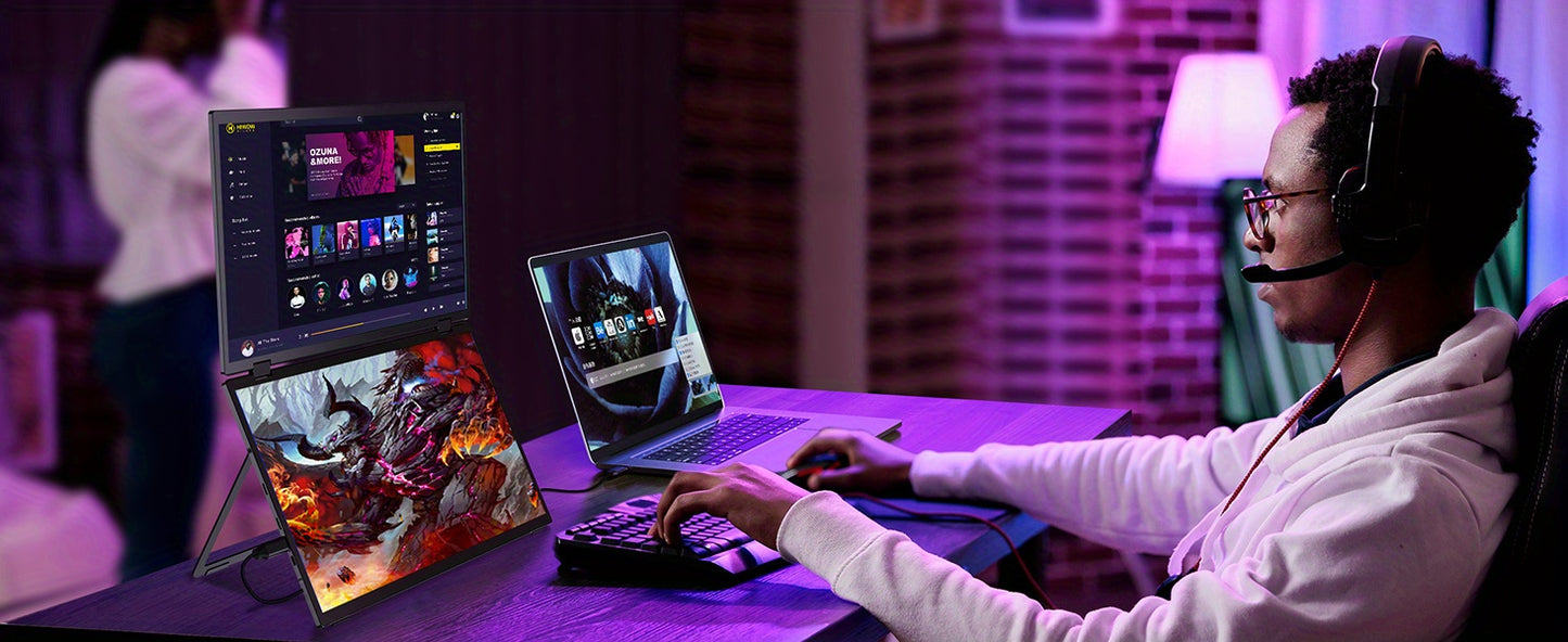 23.8-inch Dual Portable Monitor with Full HD Display
