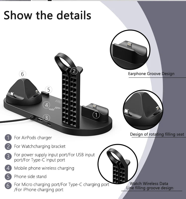 6-in-1 Wireless Charging Station