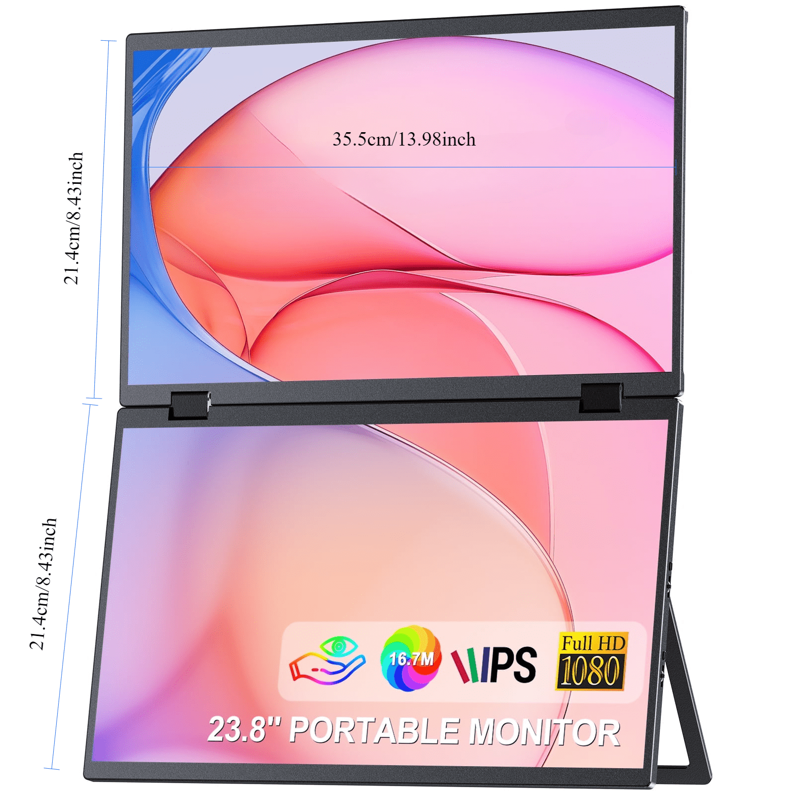 23.8-inch Dual Portable Monitor with Full HD Display