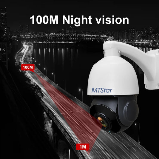 4K 8MP PTZ Security Camera with 30x Optical Zoom