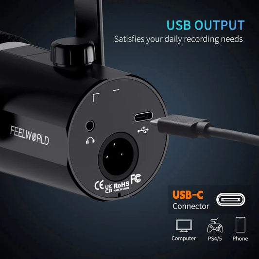 Dynamic Podcast Microphone FEELWORLD PM1