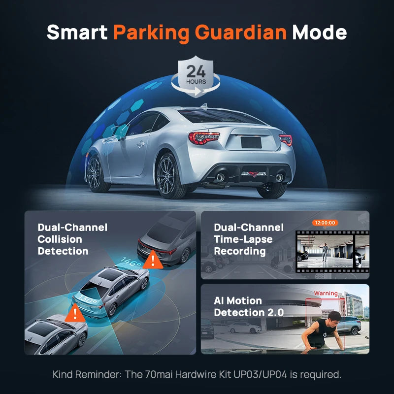 70mai Dash Cam 4K Omni HDR 360° Rotating