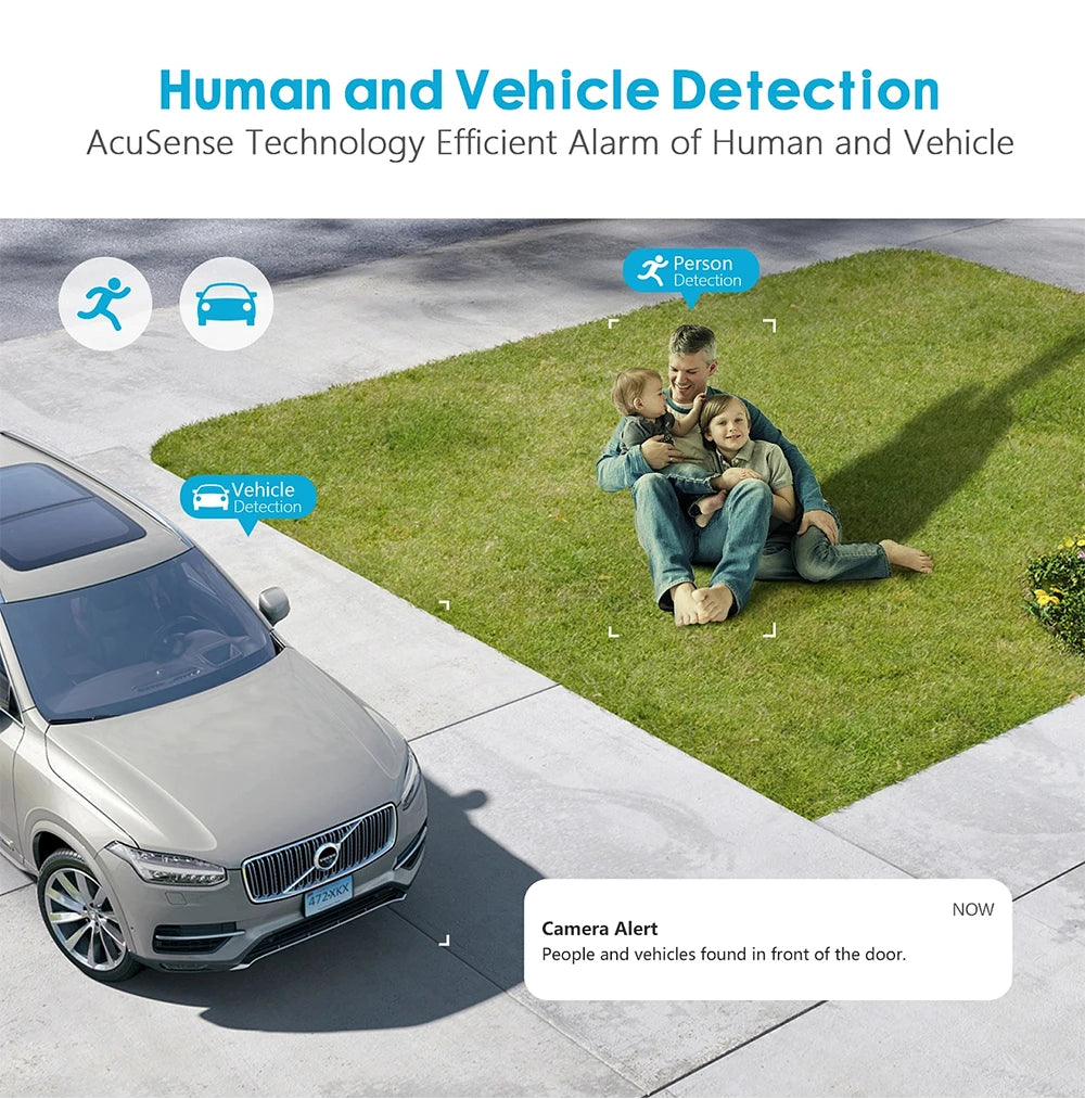 8-Channel POE NVR Security Camera System with AI Detection