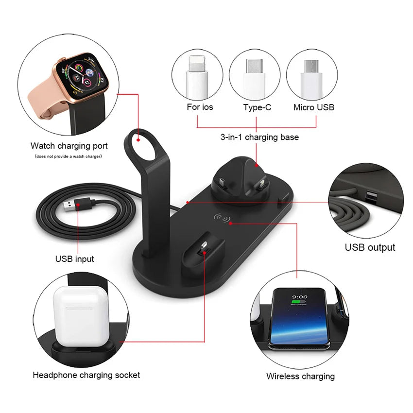 6-in-1 Wireless Charging Station