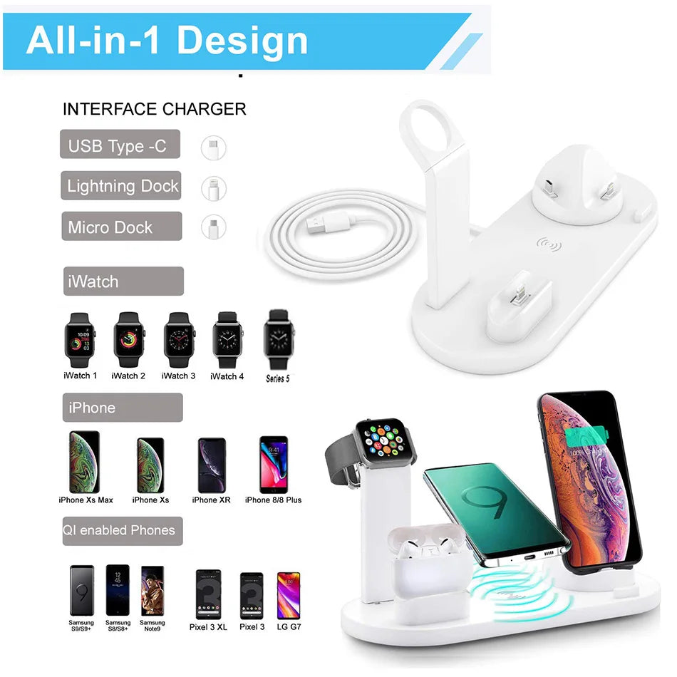 6-in-1 Wireless Charging Station