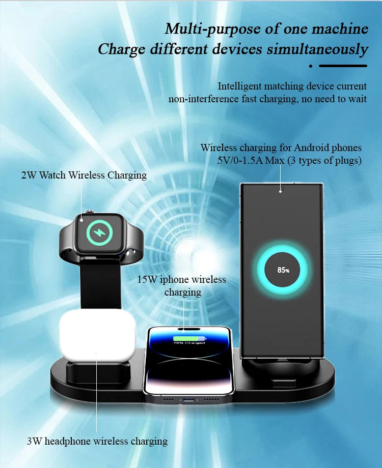 6-in-1 Wireless Charging Station