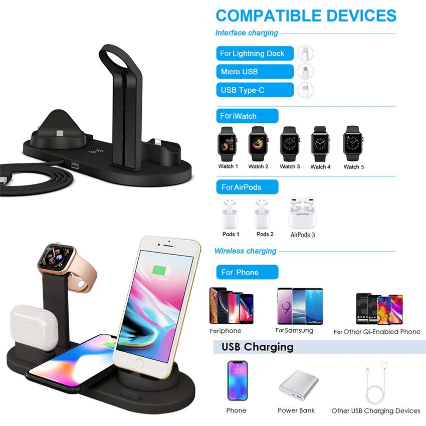 6-in-1 Wireless Charging Station