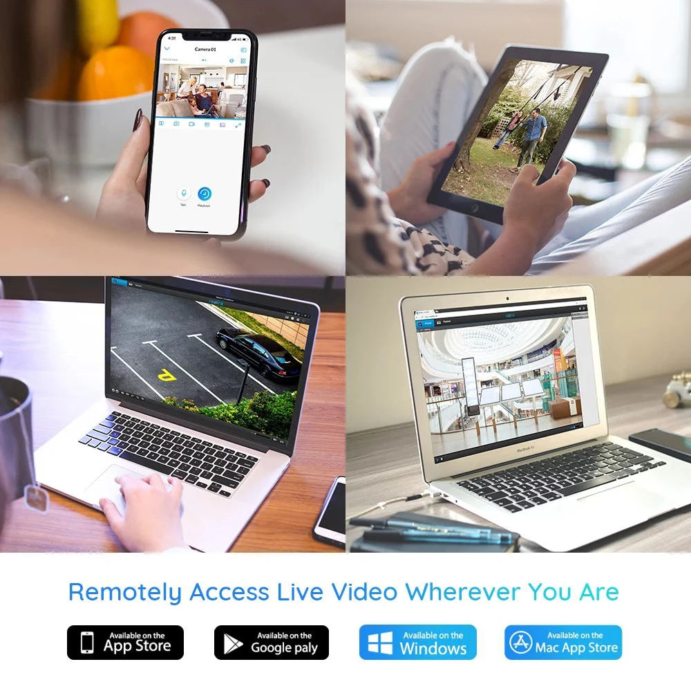 8-Channel POE NVR Security Camera System with AI Detection